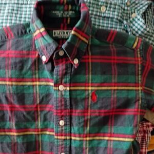 POLO by Ralph Lauren Boys Long sleeve Button Up Shirt Size 6 Vintage